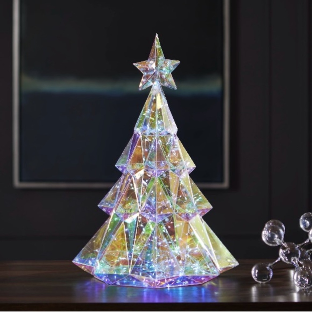 Prismatic Iridescent 19” Christmas Tree LED Lights Indoor NIB Seasonal LLC